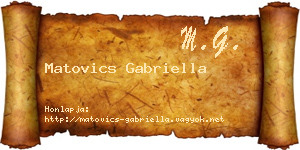 Matovics Gabriella névjegykártya