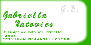 gabriella matovics business card